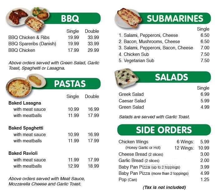Paulo's Pizza - Richmond, BC menu_pic