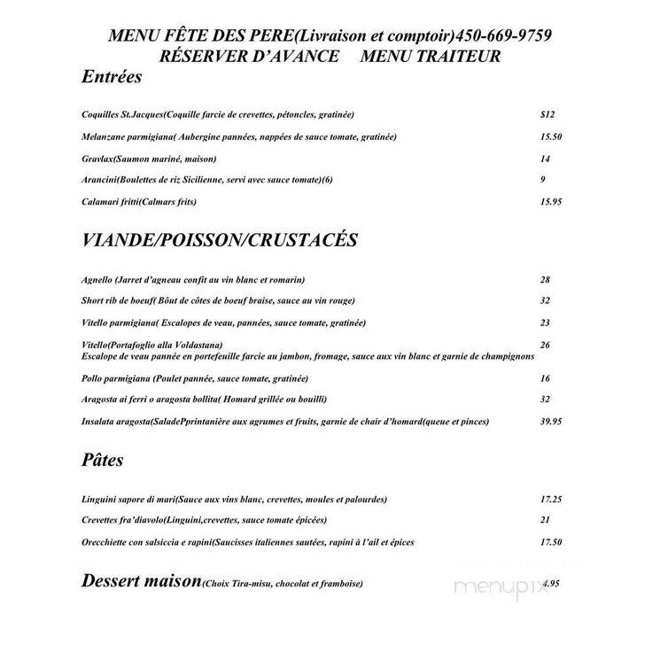 Restaurant Gualdieri - Laval, QC menu_pic