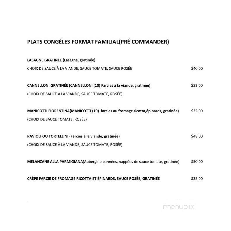 Restaurant Gualdieri - Laval, QC menu_pic