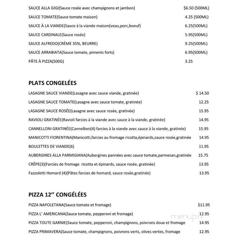 Restaurant Gualdieri - Laval, QC menu_pic