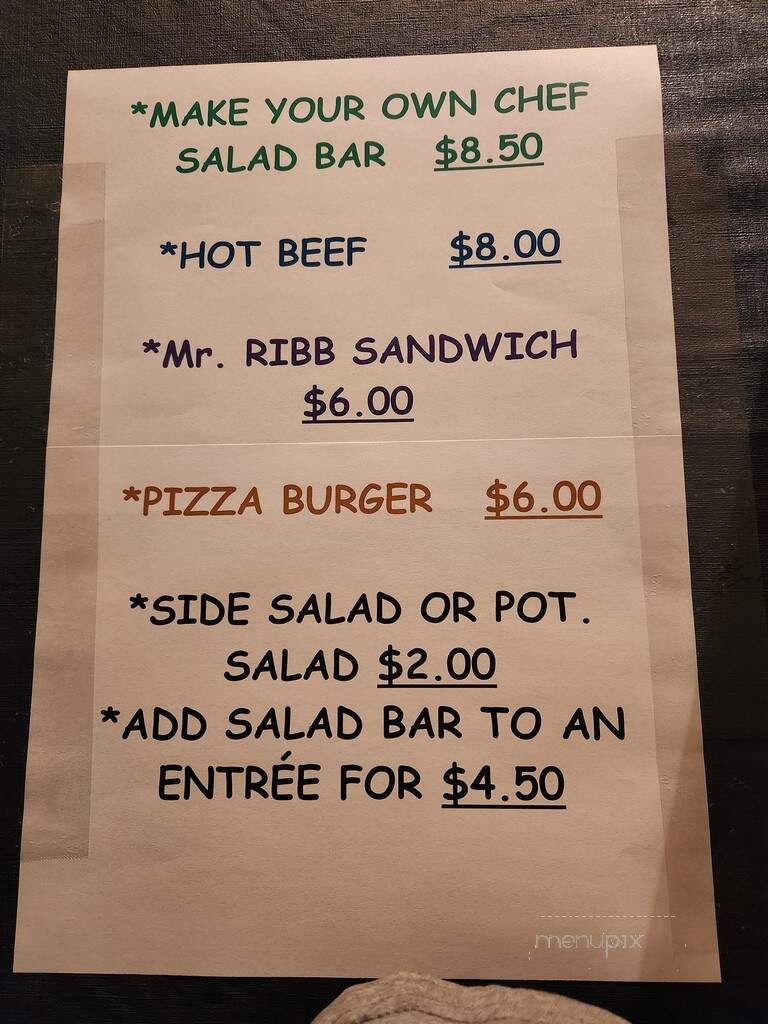 Red's Cafe - Hartley, IA menu_pic