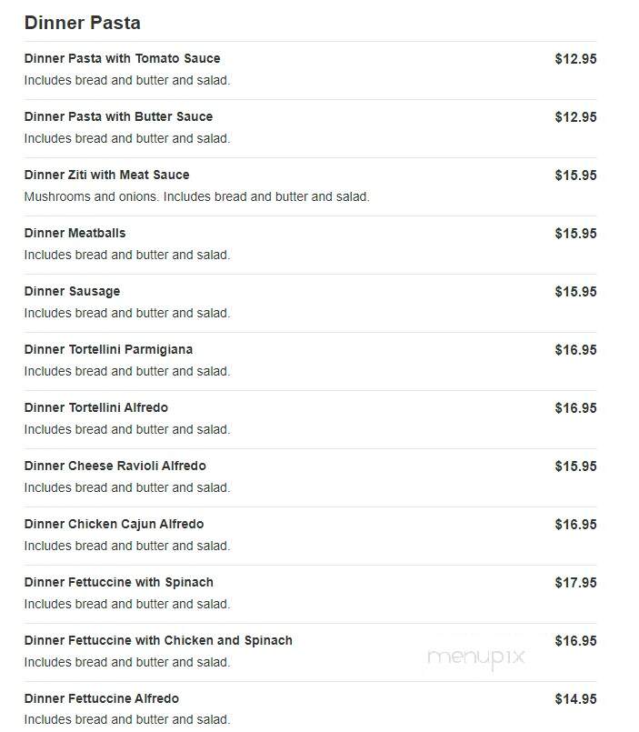 Siano's Italian Restaurant - Springfield, MA menu_pic