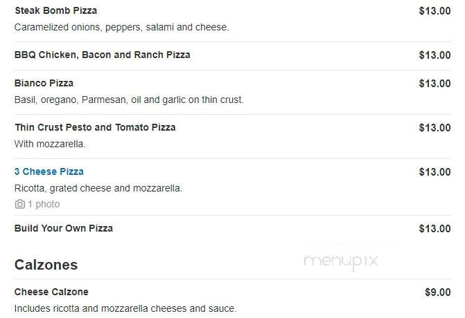 Siano's Italian Restaurant - Springfield, MA menu_pic