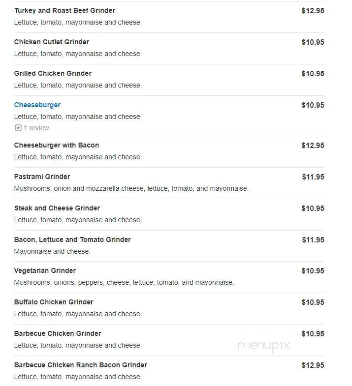 Siano's Italian Restaurant - Springfield, MA menu_pic