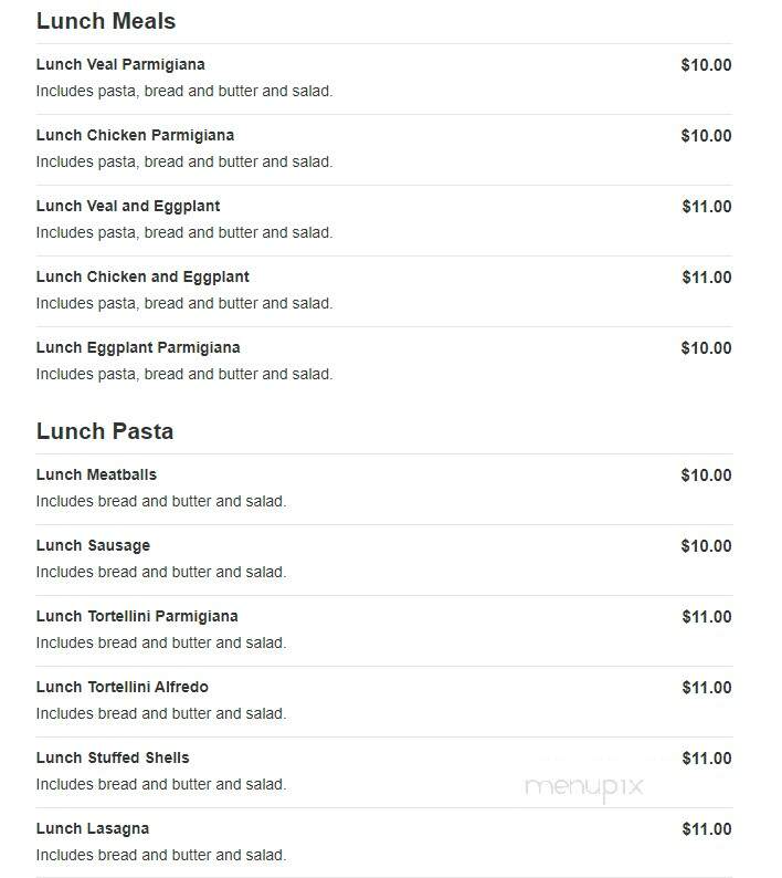 Siano's Italian Restaurant - Springfield, MA menu_pic
