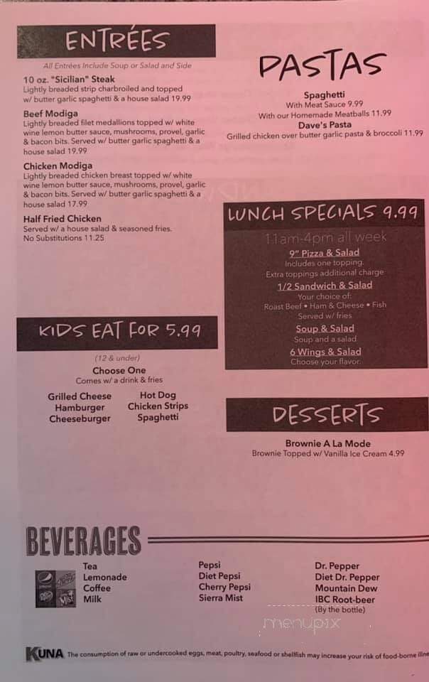 Garvey's Grill - Saint Louis, MO menu_pic