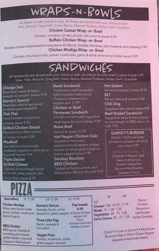 Garvey's Grill - Saint Louis, MO menu_pic