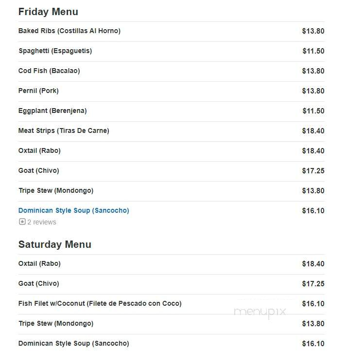 Tu Pais Restaurant - Newark, NJ menu_pic