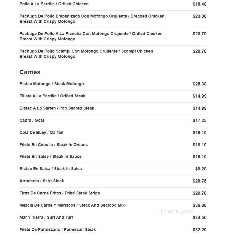 Tu Pais Restaurant - Newark, NJ menu_pic