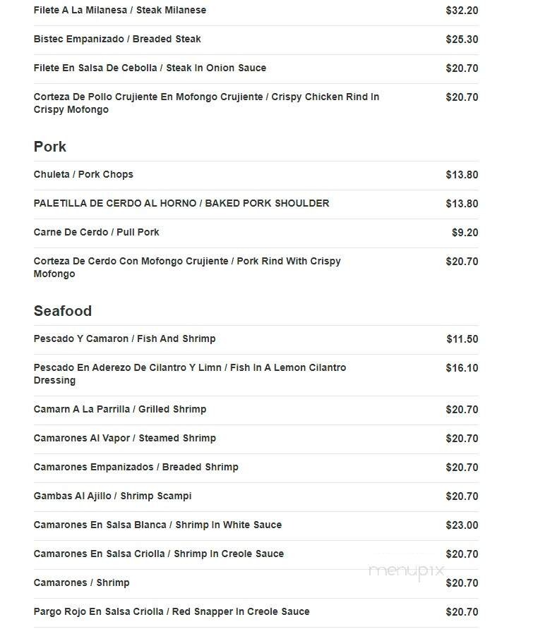 Tu Pais Restaurant - Newark, NJ menu_pic