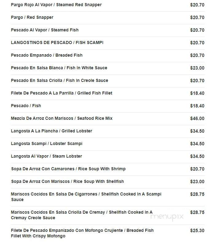 Tu Pais Restaurant - Newark, NJ menu_pic