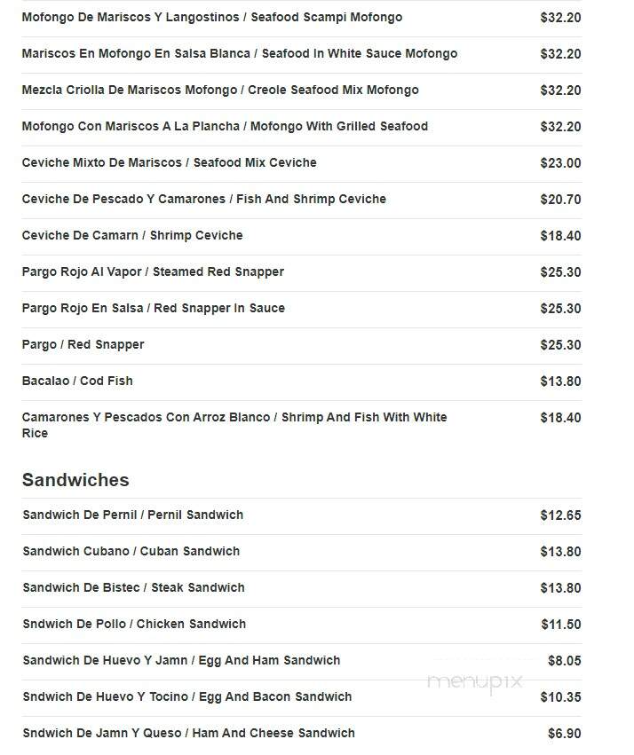 Tu Pais Restaurant - Newark, NJ menu_pic