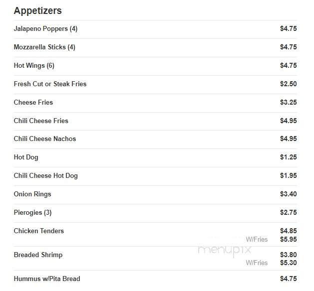 Milo's Place - Easton, PA menu_pic