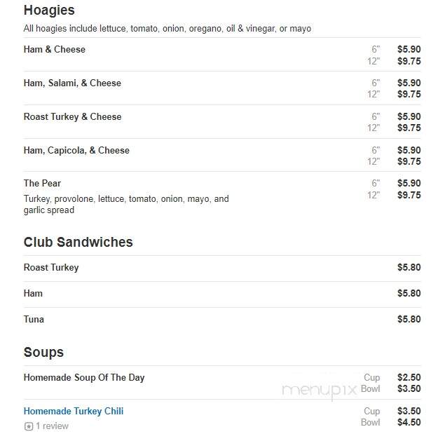 Milo's Place - Easton, PA menu_pic