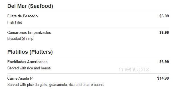 Obregon's Mexican Restaurant - Laredo, TX menu_pic