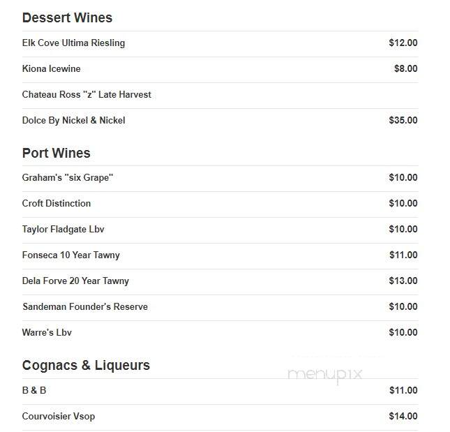 Sambuca Jazz Cafe - Addison, TX menu_pic