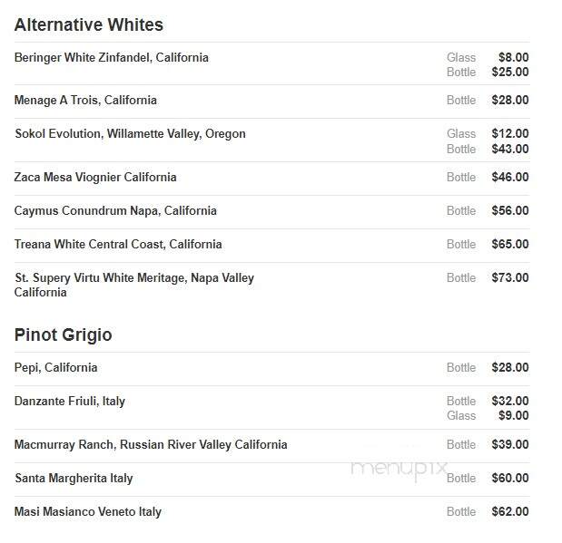 Sambuca Jazz Cafe - Addison, TX menu_pic