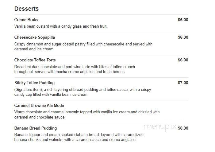 Sambuca Jazz Cafe - Addison, TX menu_pic