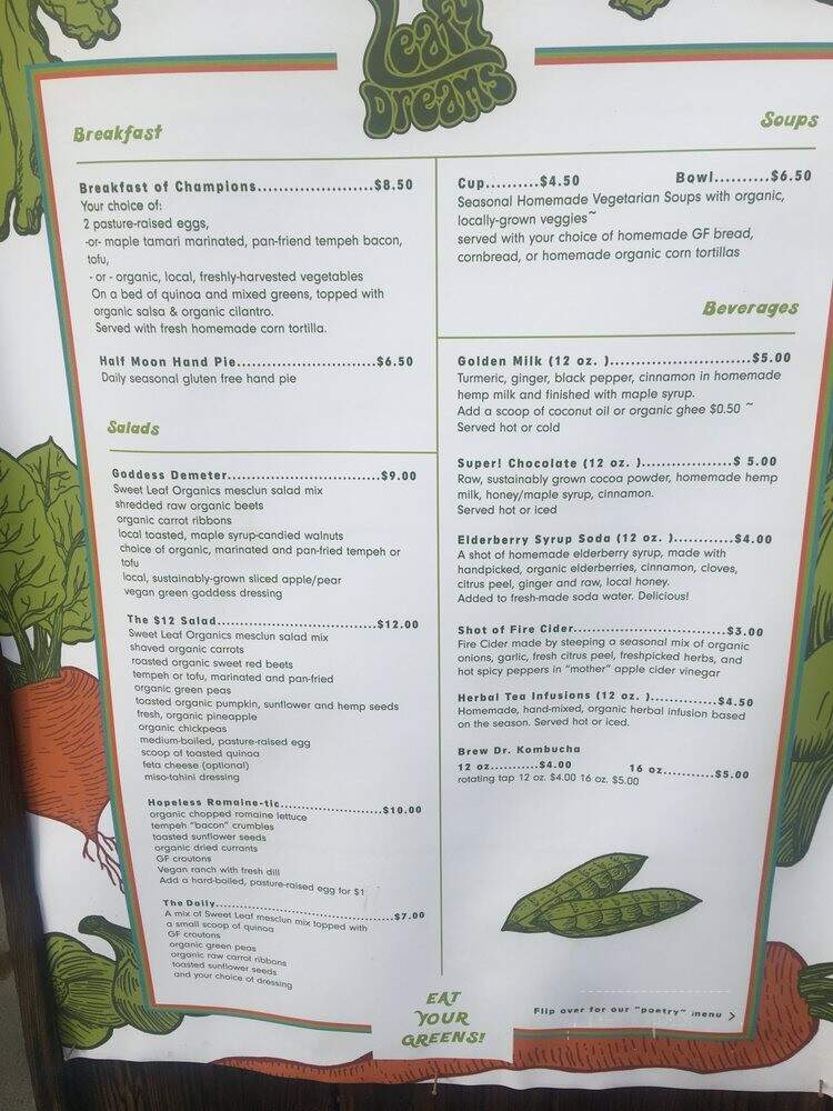 Leafy Dreams - Portland, OR menu_pic