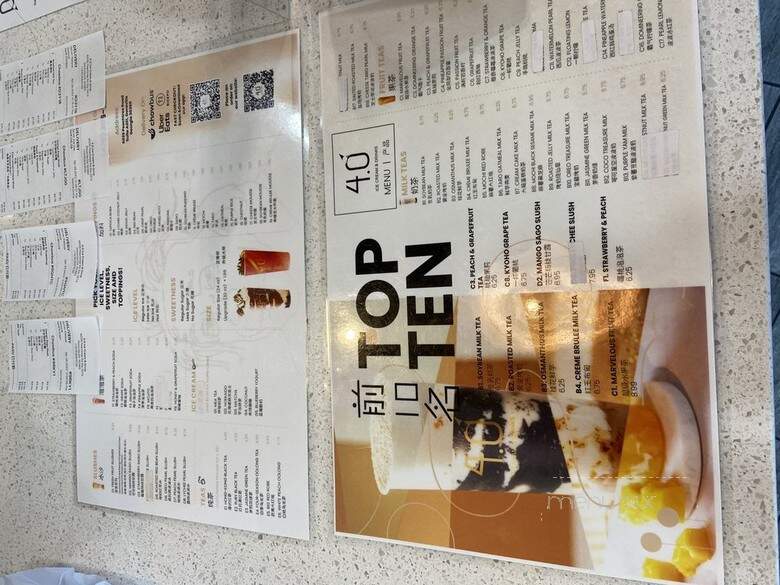 4.0 Ice Cream & Drinks - Doraville, GA menu_pic