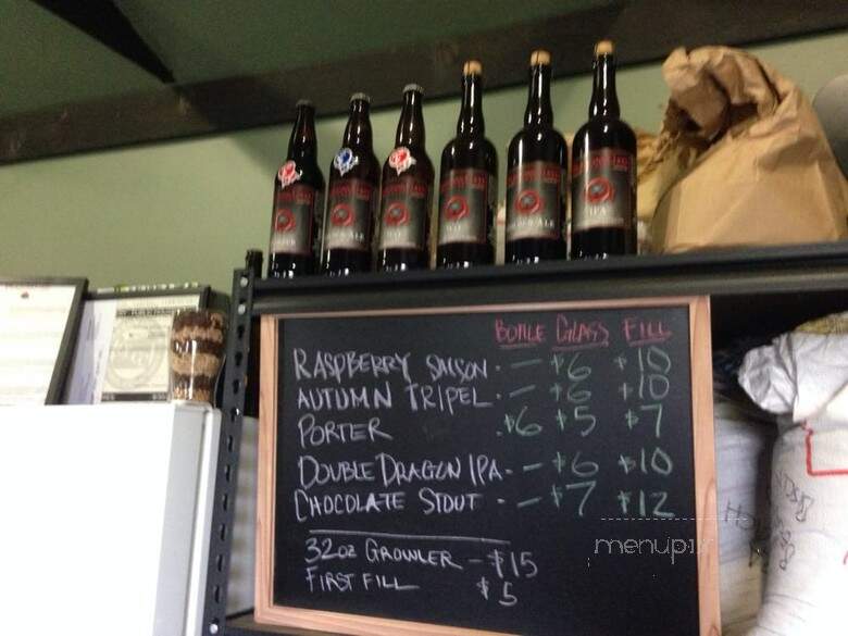 Dragon's Gate Brewery - Milton-Freewater, OR menu_pic
