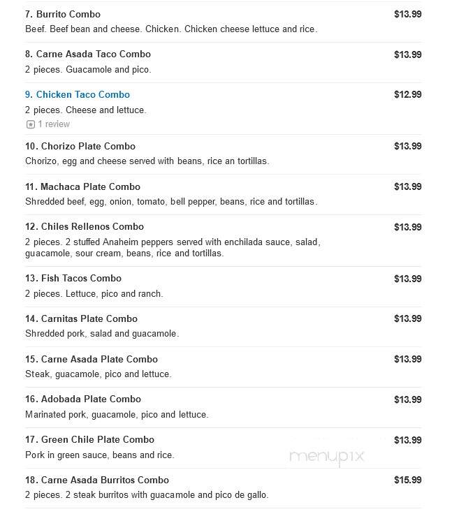 Abelardo's Mexican Fresh - Ralston, NE menu_pic