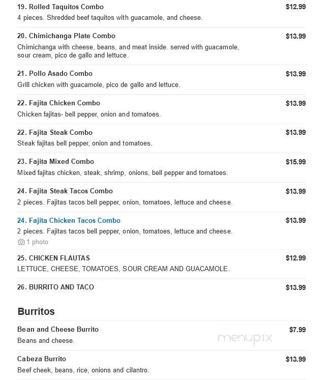 Abelardo's Mexican Fresh - Ralston, NE menu_pic