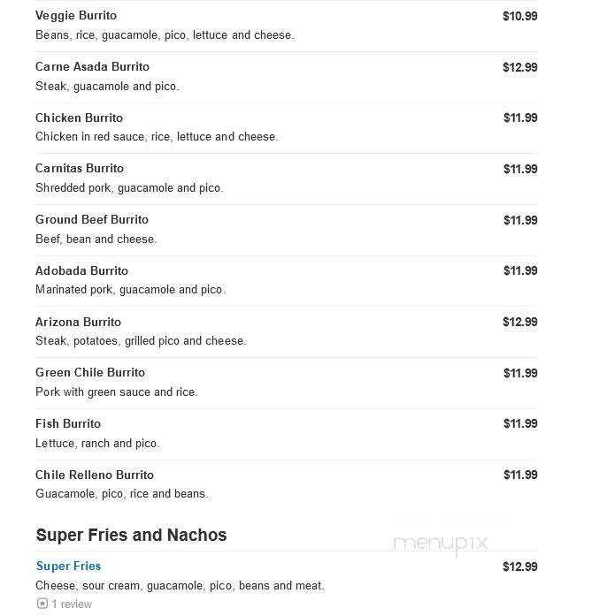 Abelardo's Mexican Fresh - Ralston, NE menu_pic