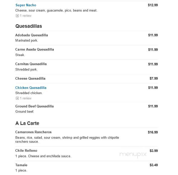 Abelardo's Mexican Fresh - Ralston, NE menu_pic