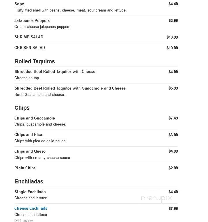 Abelardo's Mexican Fresh - Ralston, NE menu_pic