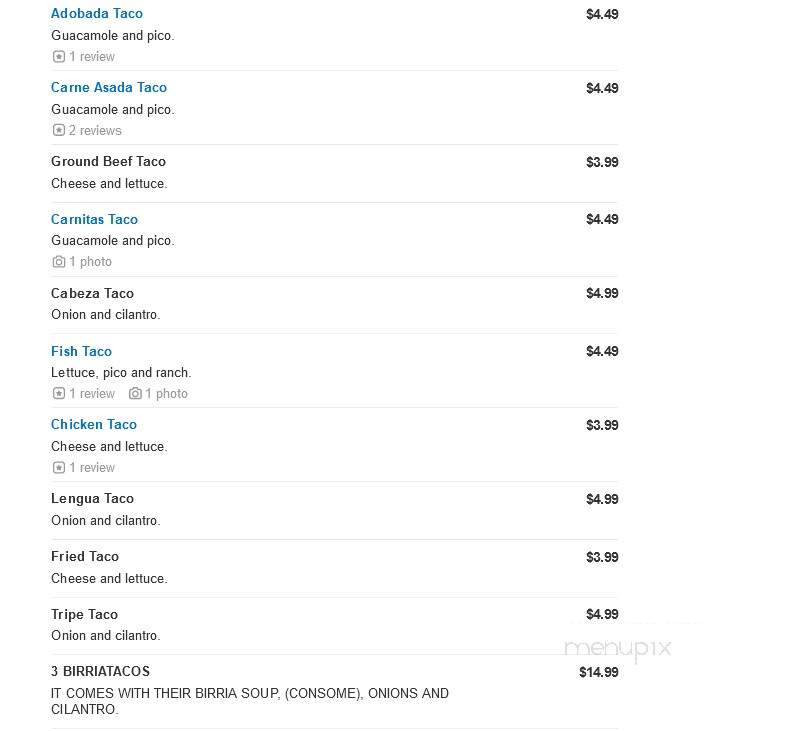 Abelardo's Mexican Fresh - Ralston, NE menu_pic