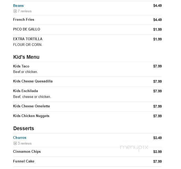 Abelardo's Mexican Fresh - Ralston, NE menu_pic