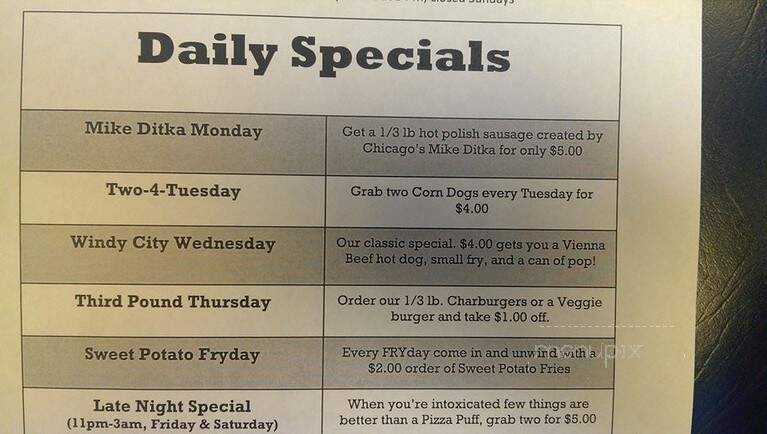 University Dogs - Decatur, IL menu_pic