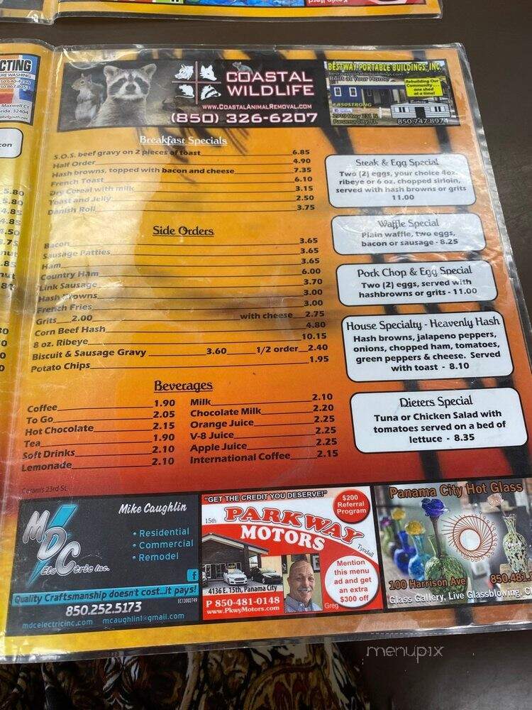 Charlie Coram's Place - Panama City, FL menu_pic