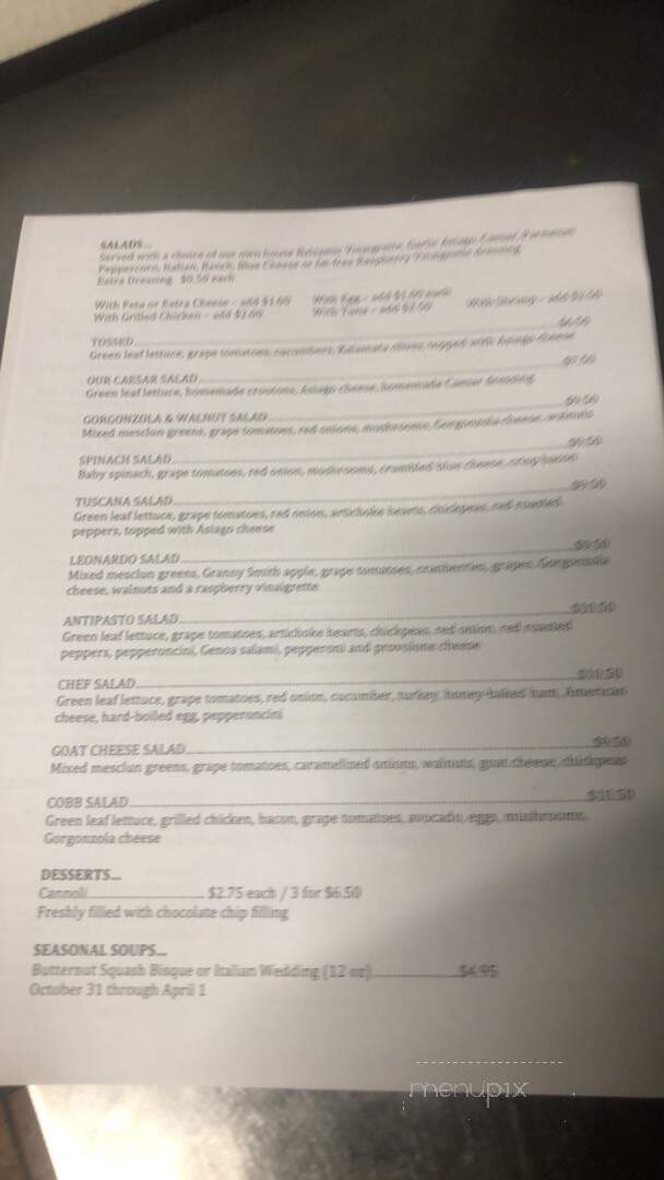 Da Vinci Pizzeria - Deep River, CT menu_pic