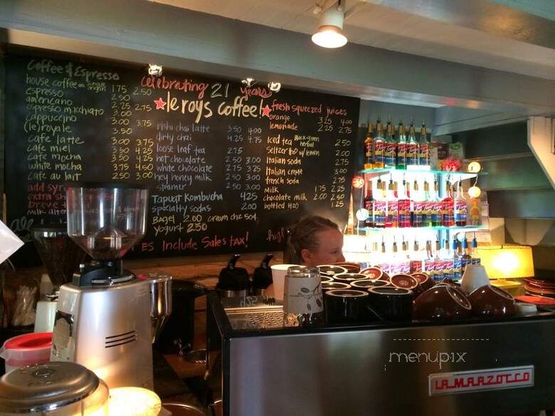 Leroy's Water Street Coffee - Ephraim, WI menu_pic
