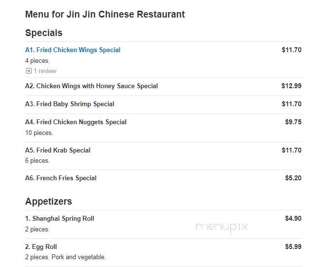 Jin Jin Chinese Restaurant - Milton, FL
