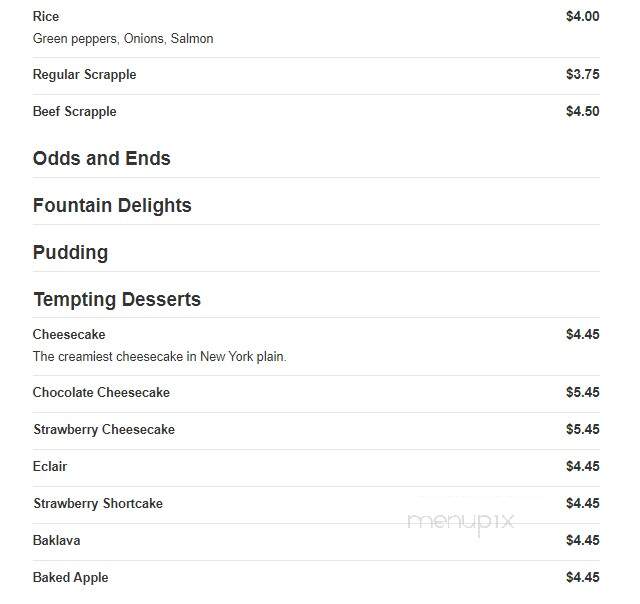 Silver Star Restaurant - Baltimore, MD menu_pic