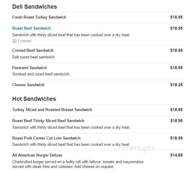A-1 Deli - Haverhill, MA menu_pic