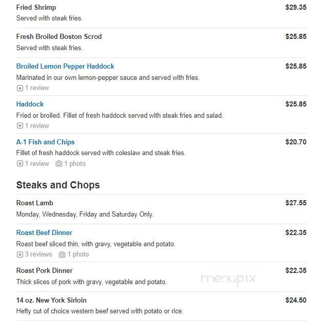 A-1 Deli - Haverhill, MA menu_pic