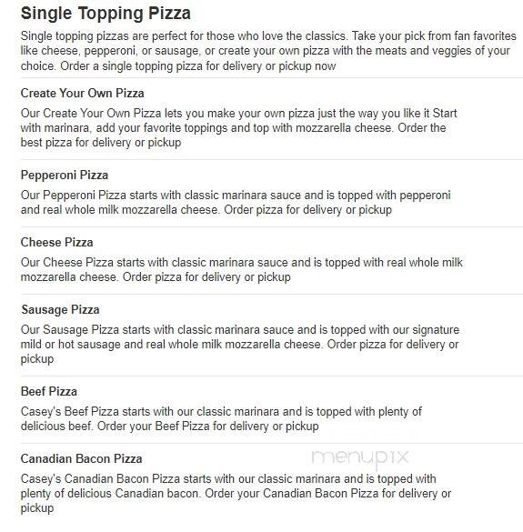 Caseys Carry Out Pizza - La Grange, MO menu_pic