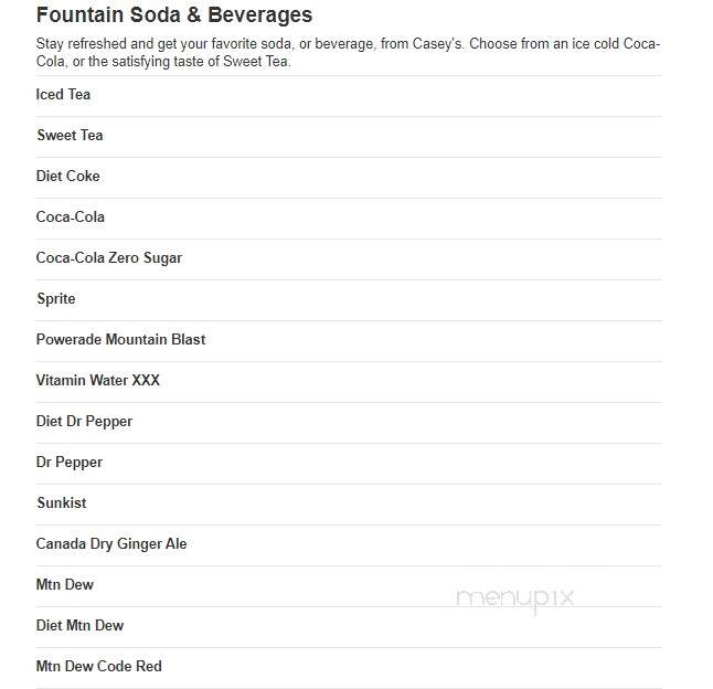 Caseys Carry Out Pizza - La Grange, MO menu_pic