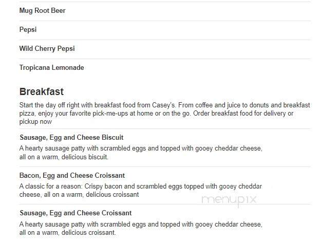 Caseys Carry Out Pizza - La Grange, MO menu_pic