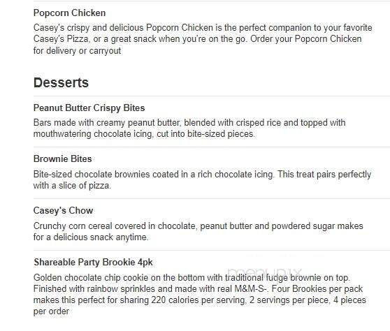 Caseys Carry Out Pizza - La Grange, MO menu_pic