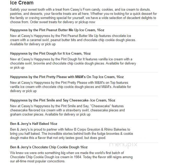 Caseys Carry Out Pizza - La Grange, MO menu_pic