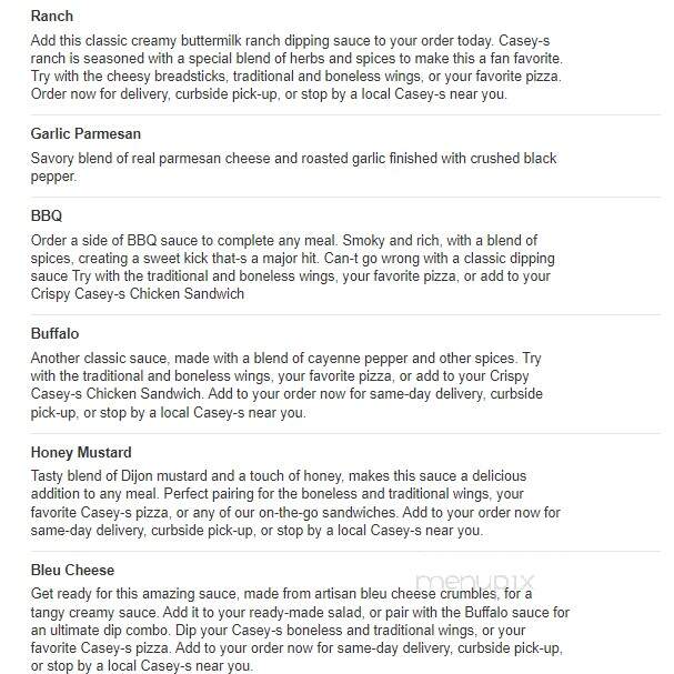 Caseys Carry Out Pizza - La Grange, MO menu_pic