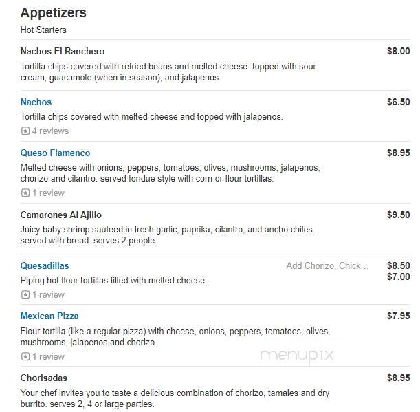 Casa Maya Mexican Restaurant - High Bridge, NJ menu_pic