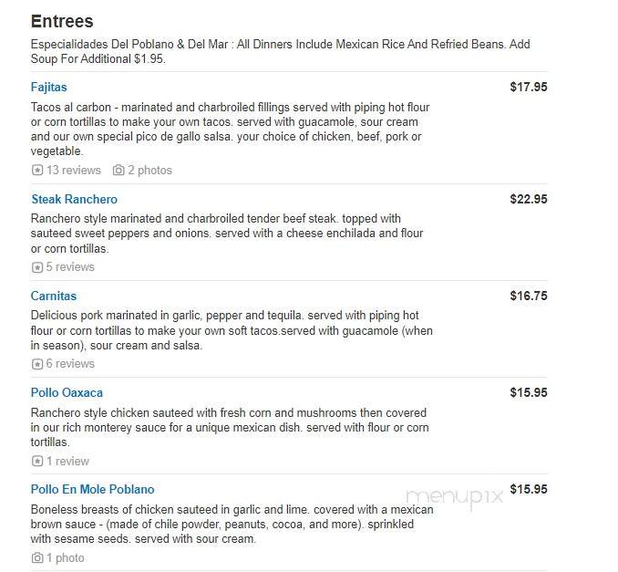 Casa Maya Mexican Restaurant - High Bridge, NJ menu_pic