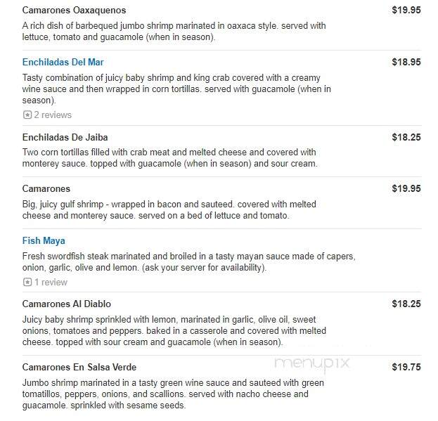 Casa Maya Mexican Restaurant - High Bridge, NJ menu_pic