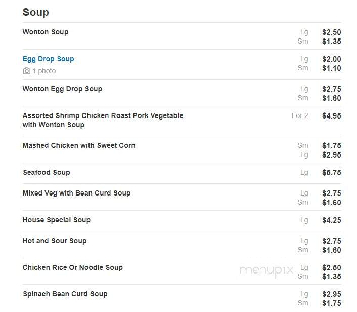 Quality Chef Chinese Restaurnt - Bronx, NY menu_pic